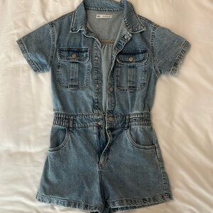 Zara Big Girls Denim Romper